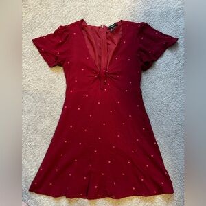 Valentines Day Mini Front Tie Dress